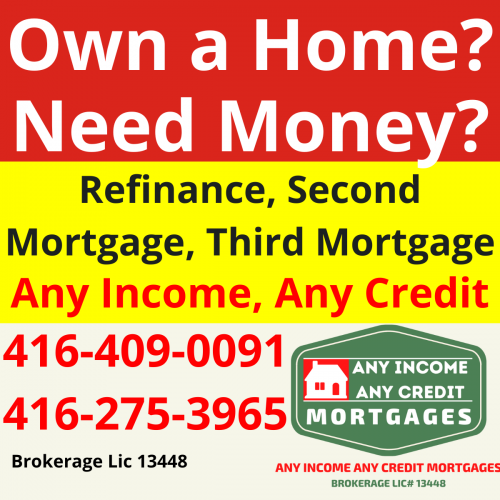 Any Income Any Credit Mortgages